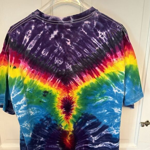 Gildan Rainbow tie dye shirt 100% cotton large - Picture 4 of 8